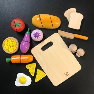 Wooden Kitchen Play Set with Bonus Play Cups